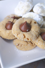 Cookies on a white plate