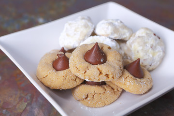 Cookies on a white plate