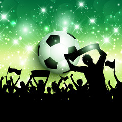 Fototapeta premium Football or soccer crowd background