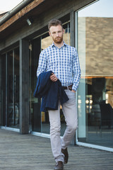 Portrait of young fashionable man