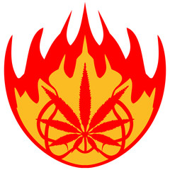 Hanf Tattoo Flammen Feuer Tribal