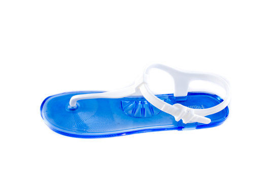 One summer sandal on a white background