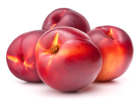 Nectarine fruit isolated on white background cutout