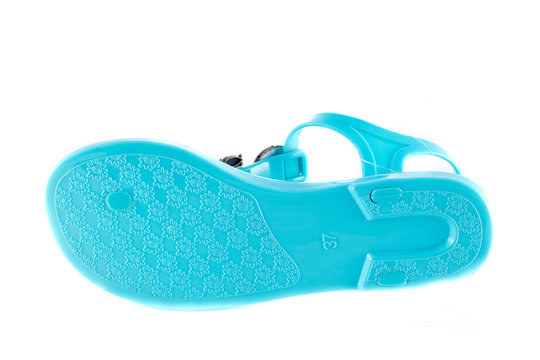 One summer sandal on a white background