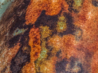 colorful of rusty metal