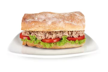Tischdecke tuna sandwich © gmeviphoto
