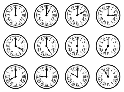Reloj que marca las horas. Vector ilustración