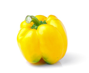 sweet yellow pepper isolated on white background