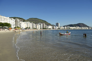 Fototapeta premium Copacabana Beach Morning Rio de Janeiro Brazil