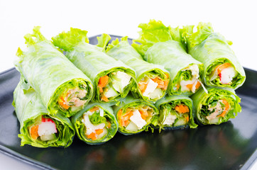 fresh vegetables spring rolls