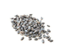 Basil seeds isolated on white