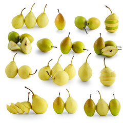 pears isolated on white background