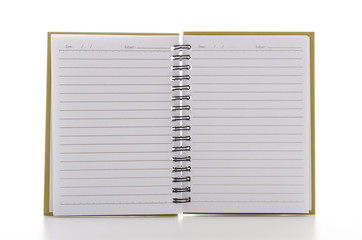 Notebook isolated on white