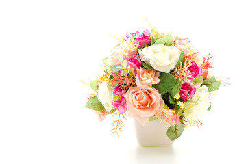 Bouquet flowers isolated on white
