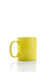 Color mug isolated on white