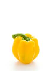 Yellow pepper isolated on white