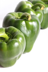Green pepper isolated on white background