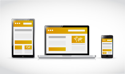 websites web responsive concept illustration