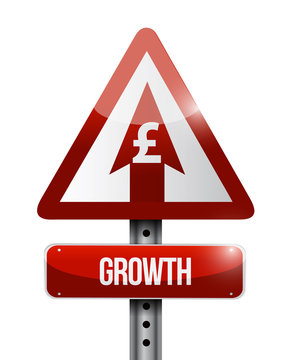 pound growth signpost illustration design