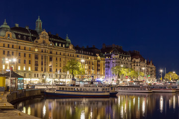 Fototapeta na wymiar view of Strandvagen, Stockholm