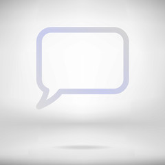 Abstract speech bubble in interior background