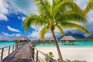 Crédence en verre imprimé Bora Bora, Polynésie française Route vers le paradis