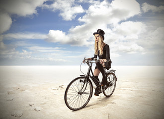 Fototapeta premium cycling woman