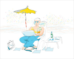 businessman on resort