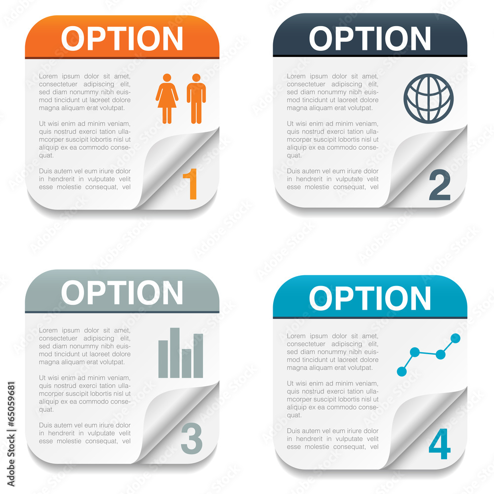 Canvas Prints option backgrounds with folding paper corner