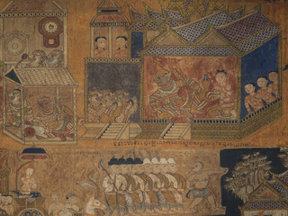 Temple murals At Wat Bo, Siem Riep, Cambodia © lrwilk