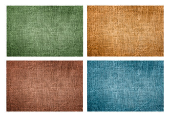 Fototapeta premium set of four natural canvas textures