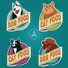 PET FOOD ROUND LABELS
