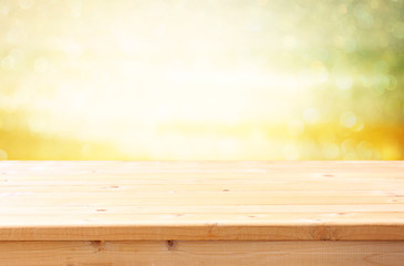 wood planks in front of sea landscape