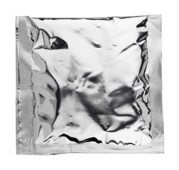 Aluminum Foil Bag Package isolated on white with clipping path