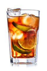 Cuba libre cocktail