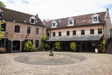 Courtyard of Fort Zeelandia in Paramaribo, Surinam, South America