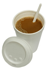 Coffee drinking cup. Isolated on white