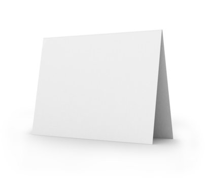 blank card, isolated on white