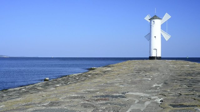 Die M&uuml;hlenbake, Wahrzeichen der Hafenstadt Swinem&uuml;nde in Polen