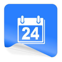 calendar blue sticker icon