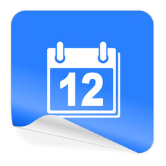 calendar blue sticker icon