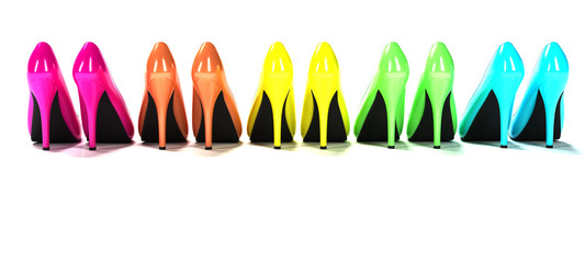 fashionable high heel shoes