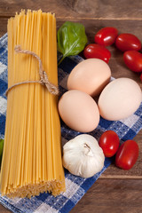 Ingredients for preparing a meal.