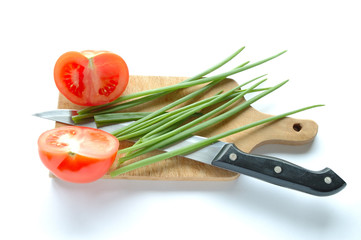 Vegetables on chopping board