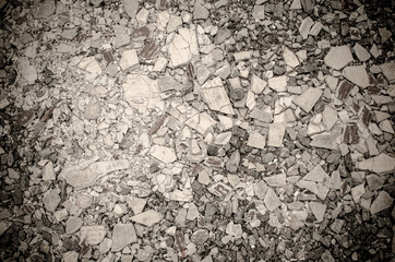 Gravel mix with crack tile texture background