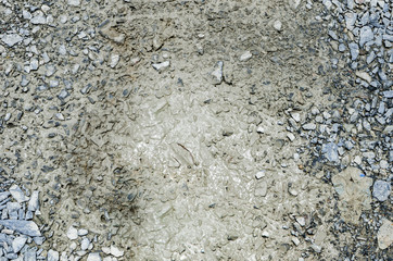 Gravel in mud texture background