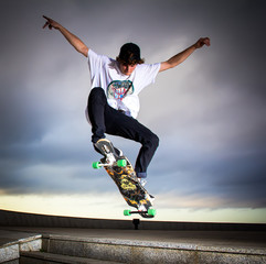 Skateboarder - obrazy, fototapety, plakaty