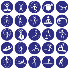 Icons fitness circle