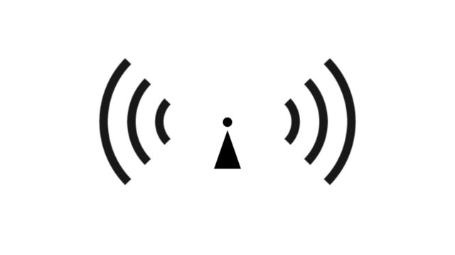 Pulsing Non Ionizing Radiation Symbol