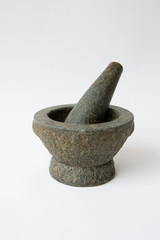 Mortar and Pestle Isolated on a White Background